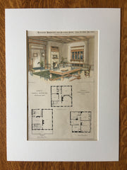 House of Charles Appleton, Brookline, MA, 1896, Hand Colored Original