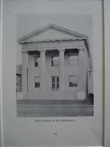 Beta Theta Pi at the University of Minnesota , Minneapolis, MN, 1902, Unknown