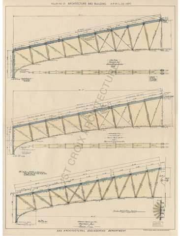 Madison Square Garden, Roof Trusses, 1890, McKim et al, Digital Download