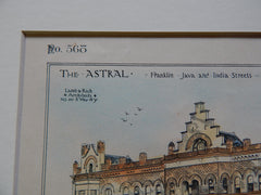 The Astral, Franklin Java India Streets, Greenpoint, NY, 1886, Original Plan
