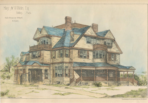 Wm D Forbes House, Roxbury, MA, 1884, Bradlee, Winslow & Wetherell, DIGITAL DOWNLOAD