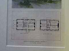 House of Theodor Leonhard, Haledon, NJ, 1928, Original Plan. P.F. Watkeys.
