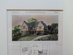 House of Dr. Ashley E. Howes, New Rochelle, NY, 1928, Original Plan. Halbert.