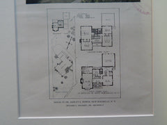 House of Dr. Ashley E. Howes, New Rochelle, NY, 1928, Original Plan. Halbert.