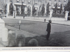 American Unitarian Association Bldg.,Boston, MA,1928, Lithograph. Putnam&Cox.