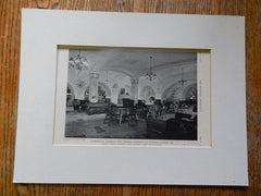 Rathskeller,Memorial Union Bldg.,U. of WI,Madison,WI.,1929,Lithograph. Arthur Peabody.