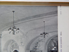 Rathskeller,Memorial Union Bldg.,U. of WI,Madison,WI.,1929,Lithograph. Arthur Peabody.