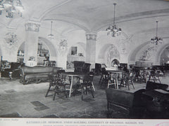 Rathskeller,Memorial Union Bldg.,U. of WI,Madison,WI.,1929,Lithograph. Arthur Peabody.