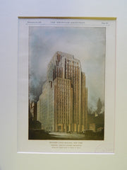 Western Union Building, New York, 1928, Original Plan. Vorhees, Gmelin & Walker.