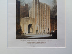 Salvation Army Territorial Headquarters, NY, 1928, Original Plan. Voorhees, Gmelin & Walker