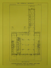 First Floor Plan, Candler Bldg, W 42nd St, New York, NY, 1898, OrigPlan. Willauer, Shape & Bready