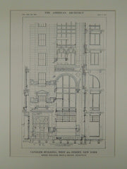 Detail of Elevation, Candler Bldg., 42nd St., New York, NY, 1898, Original Plan. Willauer, Shape & Bready