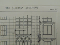 Detail of Elevation, Candler Bldg., 42nd St., New York, NY, 1898, Original Plan. Willauer, Shape & Bready