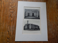 Town Hall, East Haven, CT, 1929,Lithograph. Orr.