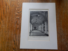 Memorial Hall,Memorial Union Bldg,U. of Wisconsin,Madison,WI,1929,Lithograph. Peabody.