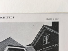 Mrs. Benjamin Weil House, Milwaukee, WI, 1916, Lithograph.  Brust & Philipp