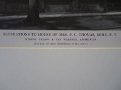 Mrs. P.C. Thomas House, Rome, NY, 1916, Lithograph. Nelson & Van Wagenen