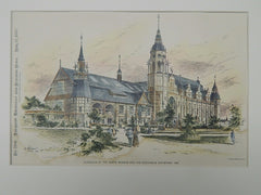 North Museum Extension, Stockholm Exhibition, Sweden, 1897, Original Plan.