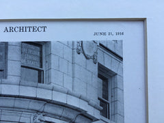White Building, Seattle, WA, 1916, Lithograph. Howells & Stokes.