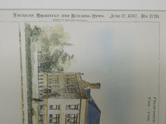 Proposed Public School, Radnor, Wayne, PA, 1897, Original Plan. David Knickerbacker Boyd.