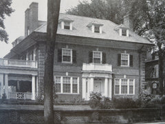Mrs. P.C. Thomas House, Rome, NY, 1916, Lithograph. Nelson & Van Wagenen