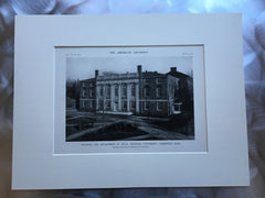Music Department, Harvard, Cambridge, MA, 1916, Lithograph. Howells & Stokes