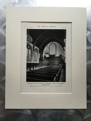 School of Theology #1, Boston Univ., Boston, MA, 1916, Lithograph. Bellows-Aldrich.