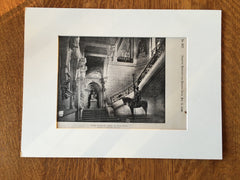 Hotel De Ville Grand Staircase, Paris, 1896, Lithograph. Ballu & Deperthes