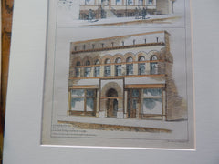 Office Building for F. G. Hamer, Kearney, NE. 1891.Original Plan. Frank, Bailey, & Farmer.