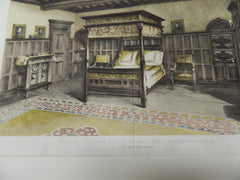 Bedroom, Kellog Terrace, Great Barrington, MA. 1894. Original. Hand-painted.