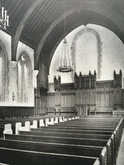 School of Theology #1, Boston Univ., Boston, MA, 1916, Lithograph. Bellows-Aldrich.