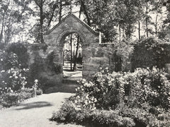 Jonathan Godfrey House & Garden, Fairfield, CT, 1916, Lithograph. F. B. Hoffman