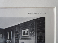 Interior, E.V.R. Thayer House, Lancaster, MA, 1911, Litho. Bigelow & Wadsworth