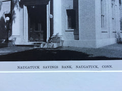 Naugatuck Savings Bank, Naugatuck, Conn., 1916, Lithograph. Howells & Stokes