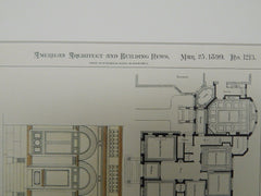 Office for Dr. H. N. Spencer, St. Louis, MO, 1899, Original Plan.  J.L. Wees.