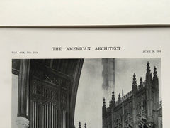 School of Theology #2, Boston Univ., Boston, MA, 1916, Lithograph. Bellows-Aldrich.