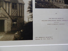 Printing House of William Edwin Rudge #2, Mount Vernon, NY, 1926. Lithograph. George Bartlett.