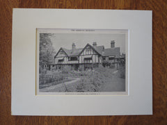 W.G. Gallowhur House, Scarsdale, NY, 1911, Lithograph. William Bates