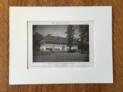 House of F.H. Scott, Esq., Hubbard Woods, IL, 1916, Lithograph. Otis & Clark