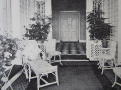Interior, E.V.R. Thayer House, Lancaster, MA, 1911, Litho. Bigelow & Wadsworth