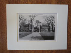 Dormitories, Smith College, Northampton, MA, 1916, Lithograph. Charles A. Rich