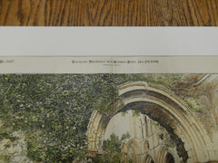 Cloister Door, Dryburgh Abbey, Roxburghshire, Scotland 1892. Original Rendition