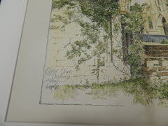 Cloister Door, Dryburgh Abbey, Roxburghshire, Scotland 1892. Original Rendition