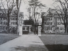 Dormitories, Smith College, Northampton, MA, 1916, Lithograph. Charles A. Rich