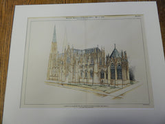 Lady Chapel, St. Patrick's Cathedral, New York, NY, 1900, Original Plan. N. Le Brun and Sons