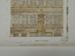 The Skipper House, Ghent, Belgium, 1896, Original Plan.  James A. Swan.