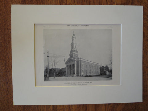 First Presbyterian Church, St. Joseph, MO, 1911, Lithograph.  Eckel & Boschen