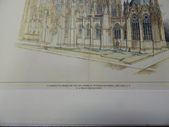 Lady Chapel, St. Patrick's Cathedral, New York, NY, 1900, Original Plan. N. Le Brun and Sons