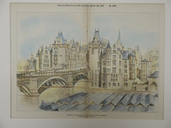 Rebuilding North Bridge Street, Edinbrugh, Scotland, 1897, Original Plan. Marshall & Bradley.