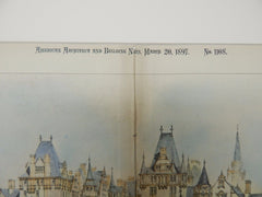 Rebuilding North Bridge Street, Edinbrugh, Scotland, 1897, Original Plan. Marshall & Bradley.
